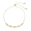 Pulseira Folheada a Ouro 18k Ajustável Zircônias Rosa Betina
