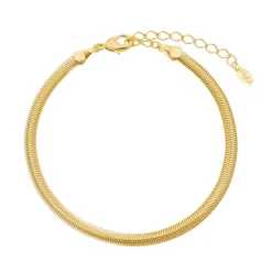 Pulseira Folheada a Ouro 18k Malha Metal Fina Fernanda