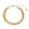 Pulseira Folheada a Ouro 18k Malha Metal Larga Fernanda