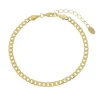 Pulseira Folheada a Ouro 18k Elos Groumet Trabalhados Lica