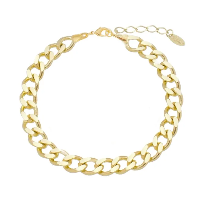 Pulseira Folheada a Ouro 18k Raiza Elos Grumet