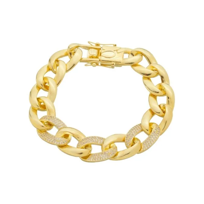Pulseira Kim Elos Zircônias Folheado a Ouro 18k