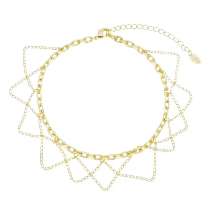 Tornozeleira Jade Elos Folheada a Ouro 18k